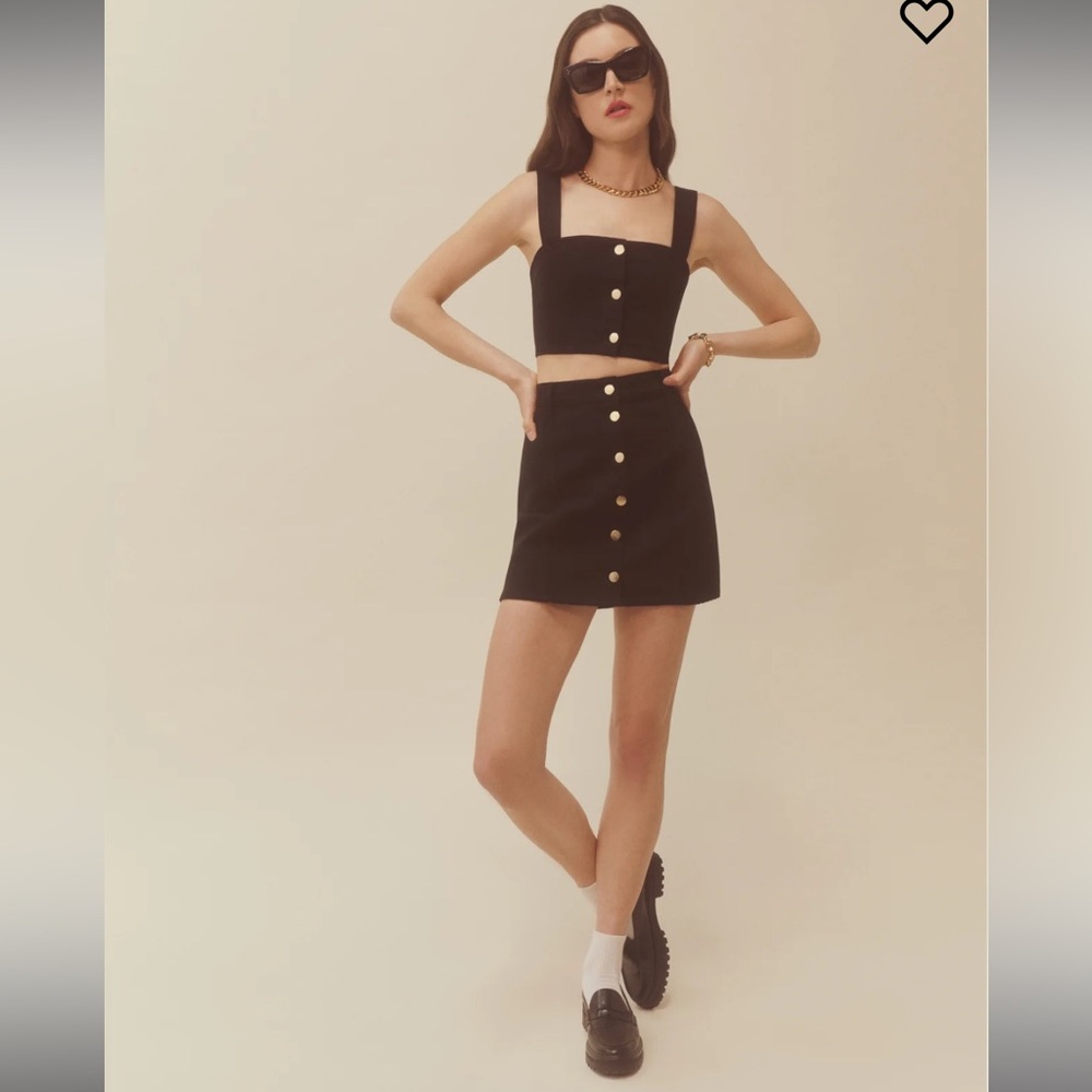 Reformation Chrissy Denim Two Piece Set
